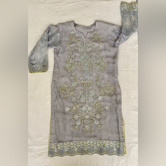 Pakistani Indian eid semi formal shalwar qameez dupatta - Picture 2 of 11